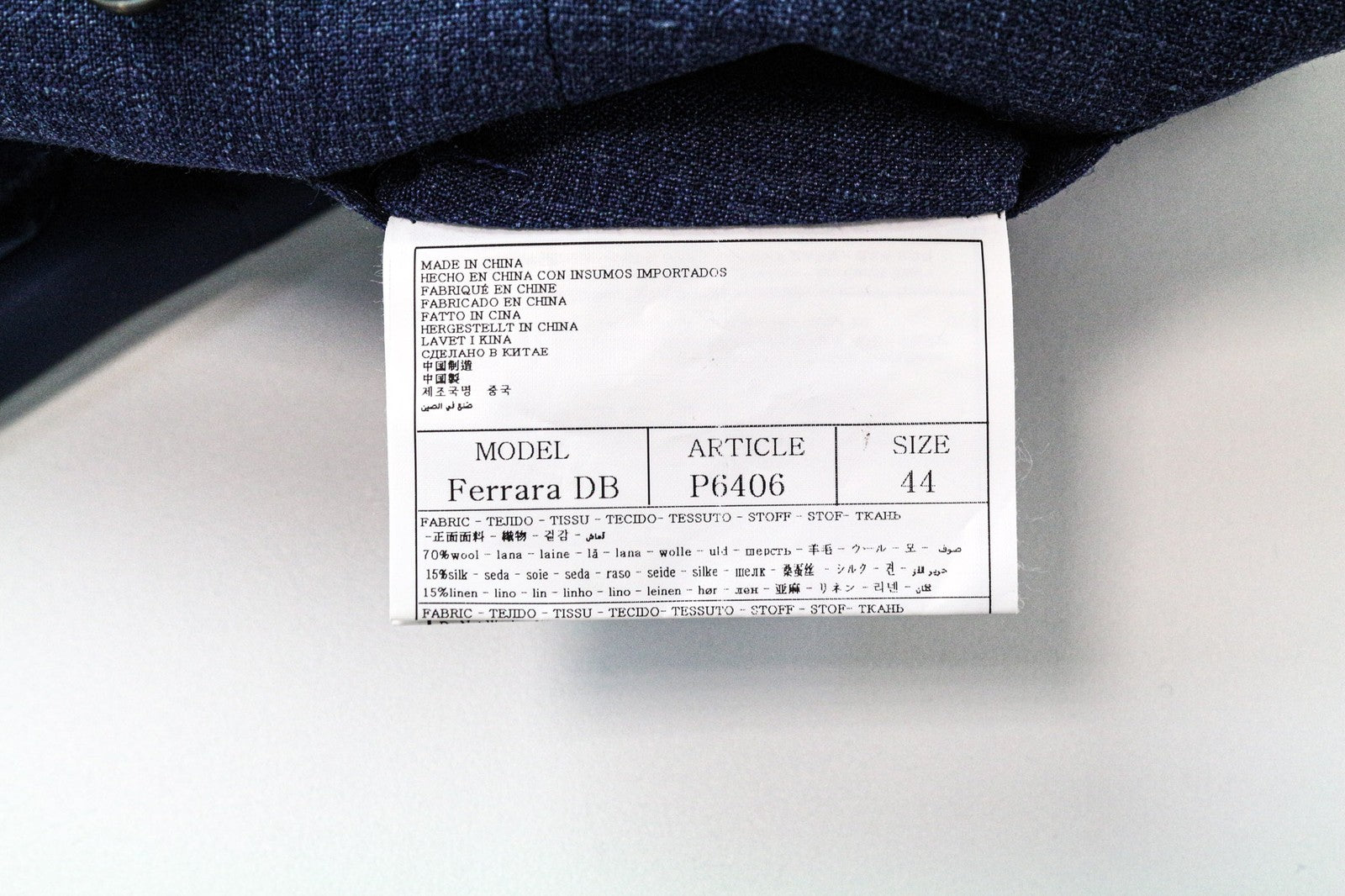 SUITSUPPLY La Spalla Men Blazer UK32R Blue 2-Piece Slim Wool Silk Linen Melange