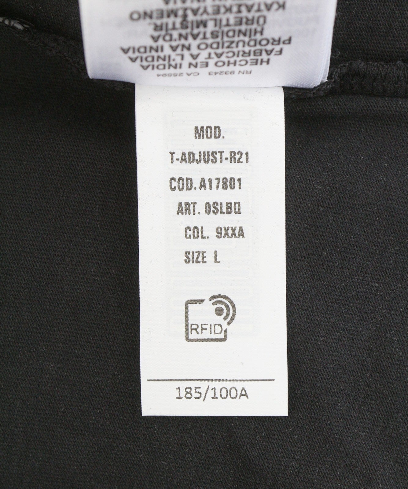 DIESEL T-Adjust-R21 Men T-Shirt L Black Tie-Dyed Print Crew Short Sleeved