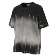 DIESEL T-Adjust-R21 Men T-Shirt XL Black Tie-Dyed Print Crew Neck Short Sleeve