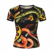 DIESEL CL-T-Uncle-Snake Women T-Shirt L Colourful Short Sleeved RRP230