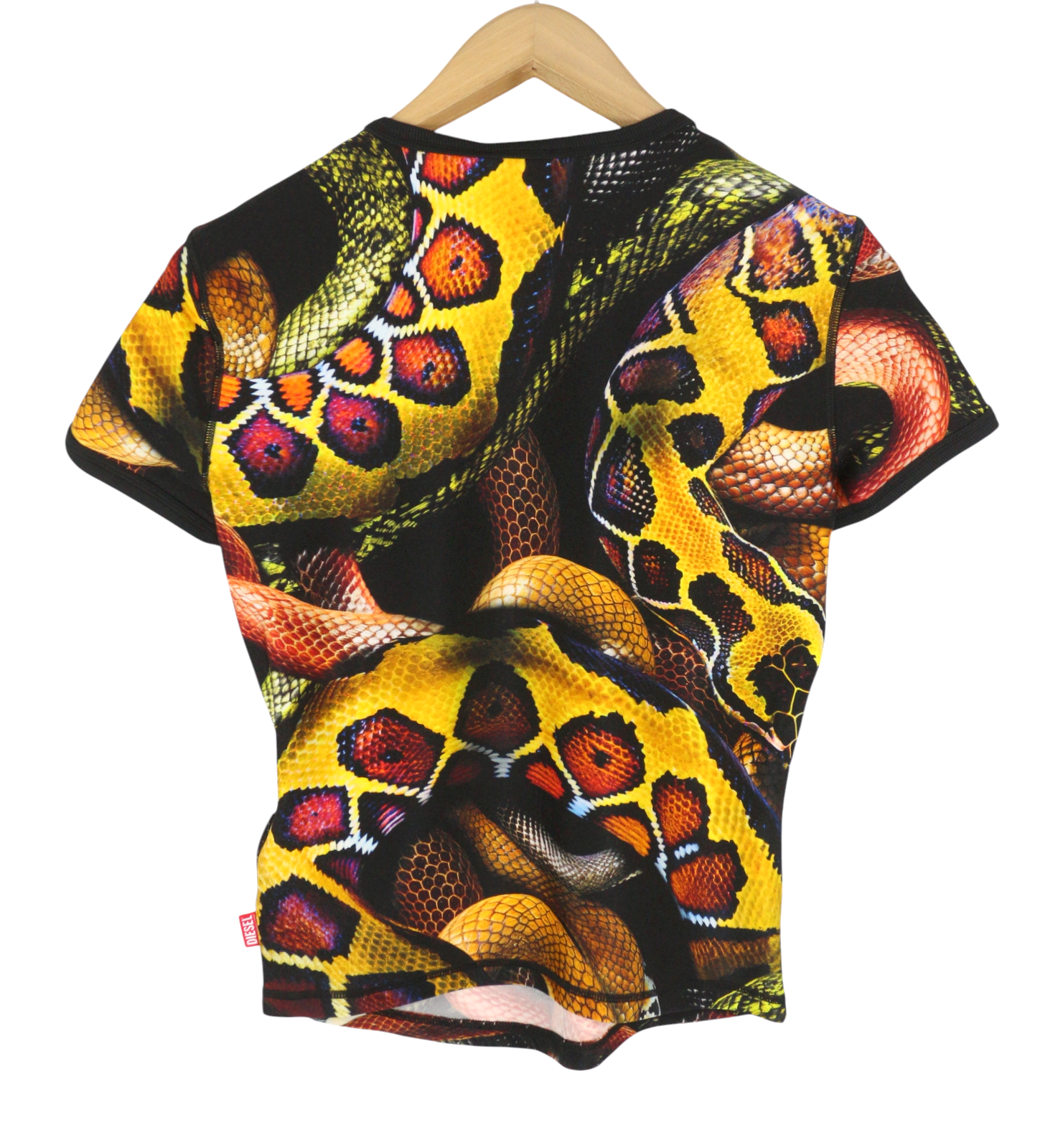 DIESEL CL-T-Uncle-Snake Women T-Shirt L Colourful Short Sleeved RRP230