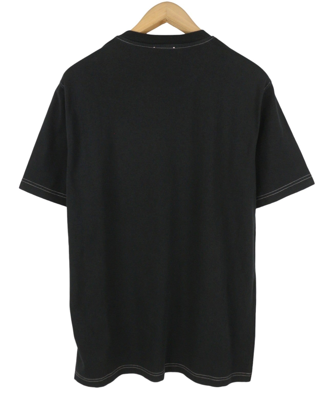 DIESEL T-Just-N13 Men T-Shirt L Black Logo Detail Crew Neck Short Sleeved