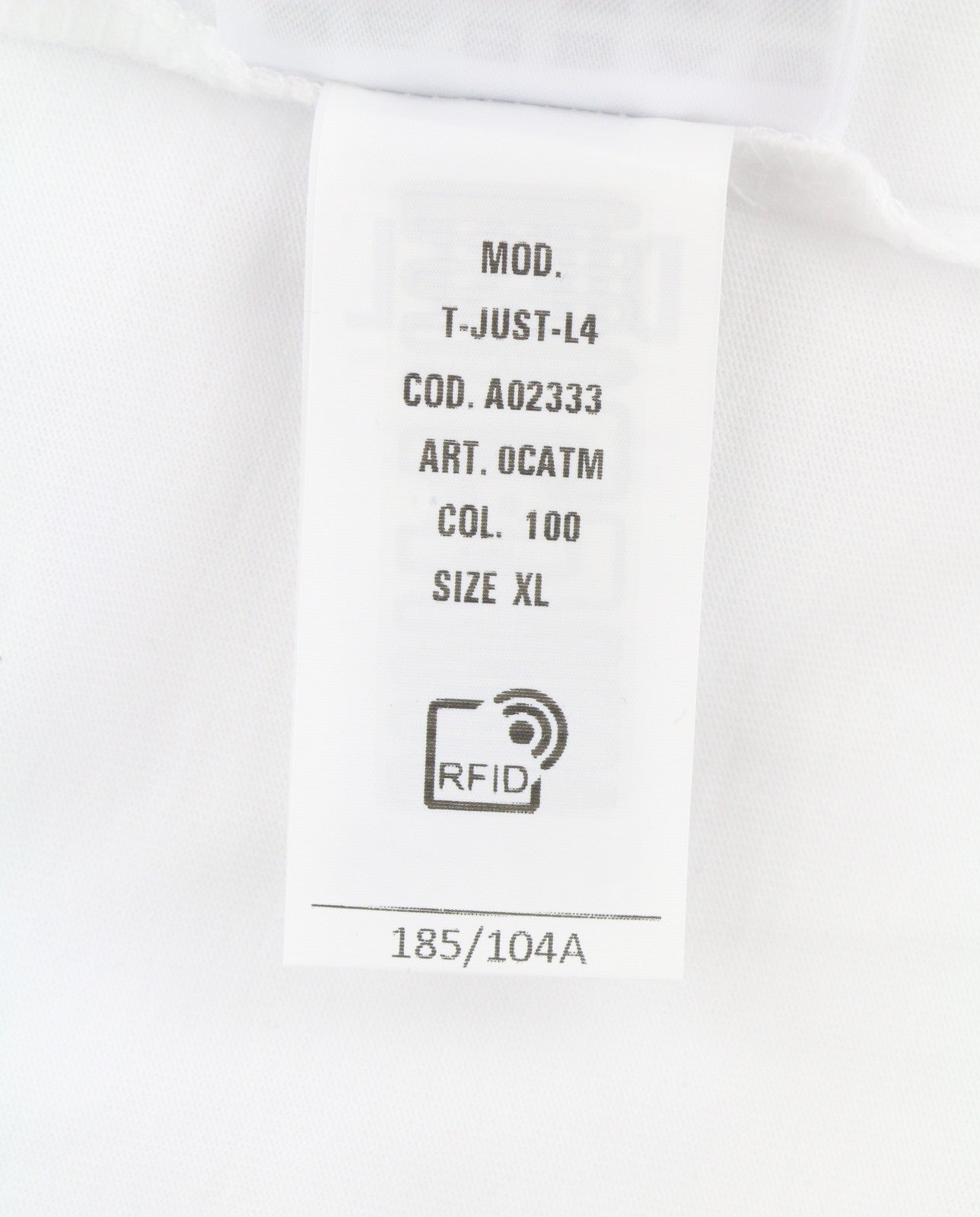 DIESEL T-Just-L4 Men T-Shirt XL White Cotton Tricot Crew Neck Short Sleeve