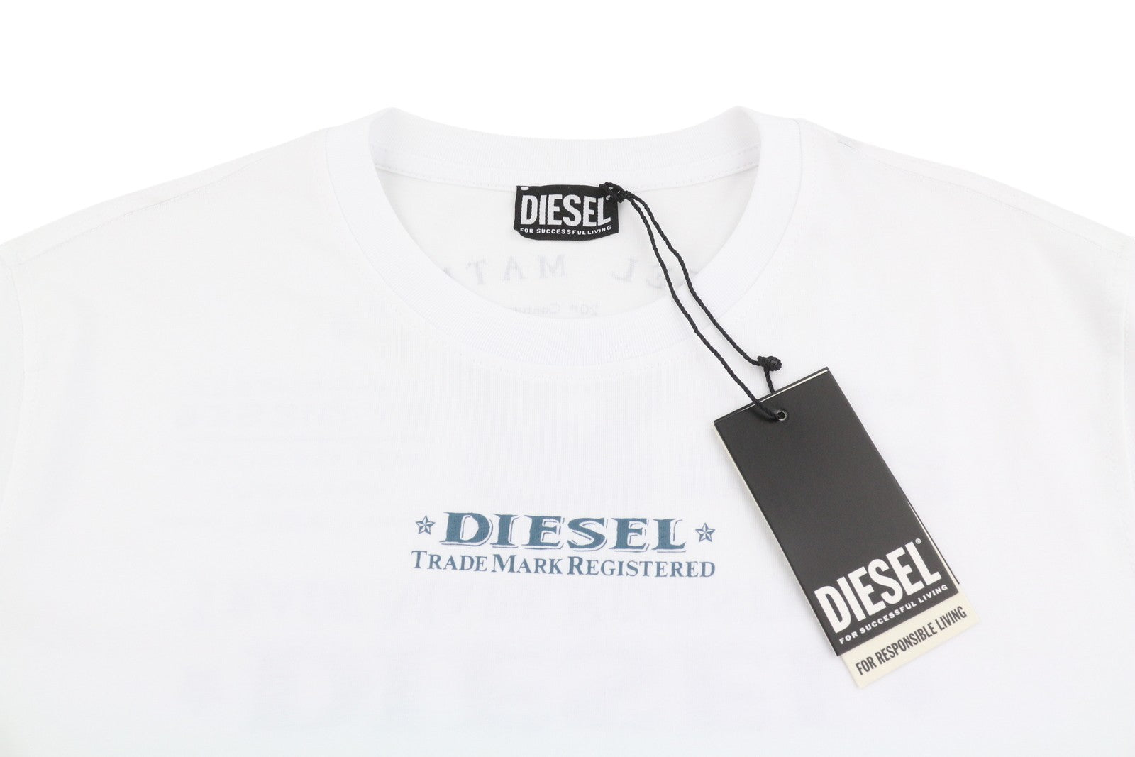 DIESEL T-Just-L4 Men T-Shirt XL White Cotton Tricot Crew Neck Short Sleeve