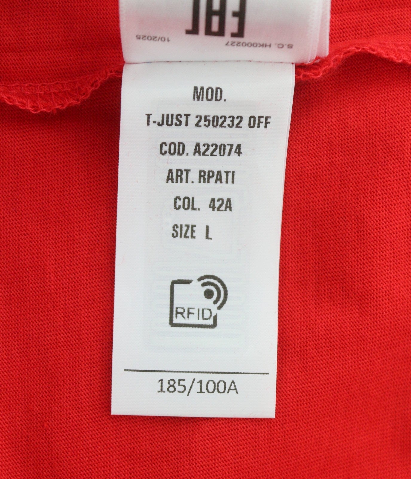 DIESEL T-Just 250232 OFF Men T-Shirt L Red Cotton Crew Collar Short Sleeve