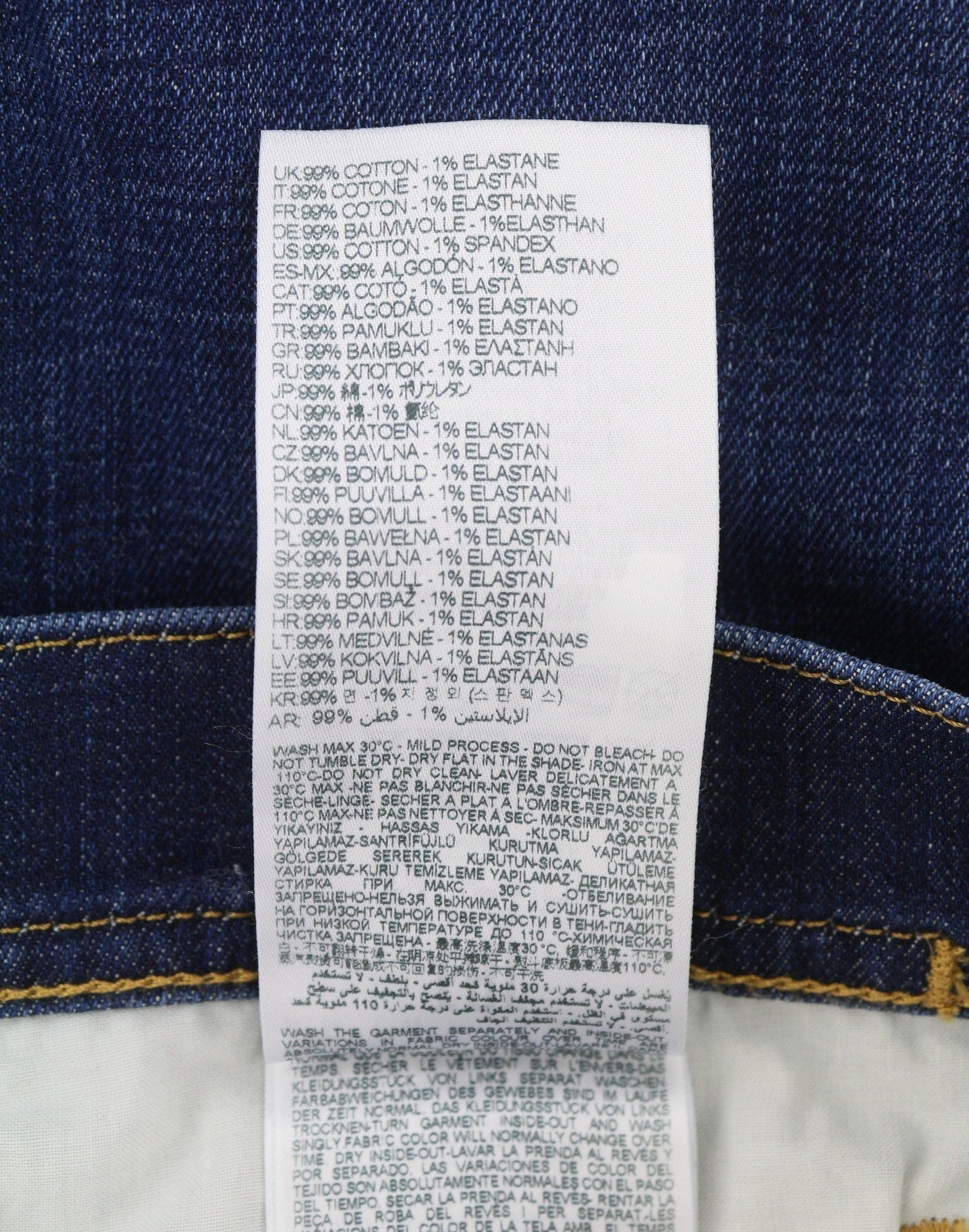 DIESEL 2023 D-Finitive 09F89 Men Jeans W32/L30 Blue Faded Tapered Fit RRP150