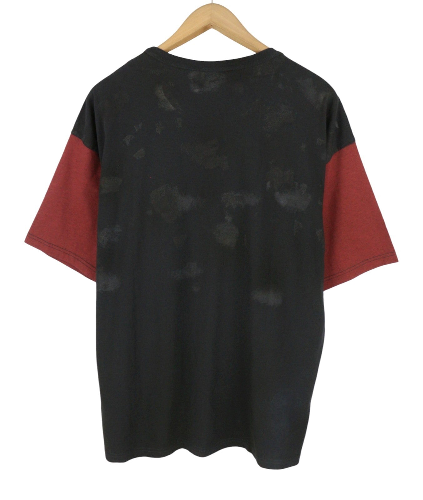 DIESEL T-Boxt-Q4 Men T-Shirt XL Black Patterned Oversized Crew Short Sleeve