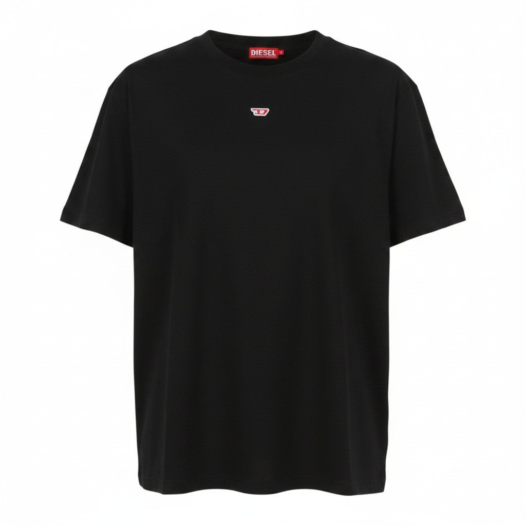 DIESEL T-Diegor-D Men T-Shirt XL Black Cotton Tricot Crew Neck Short Sleeve