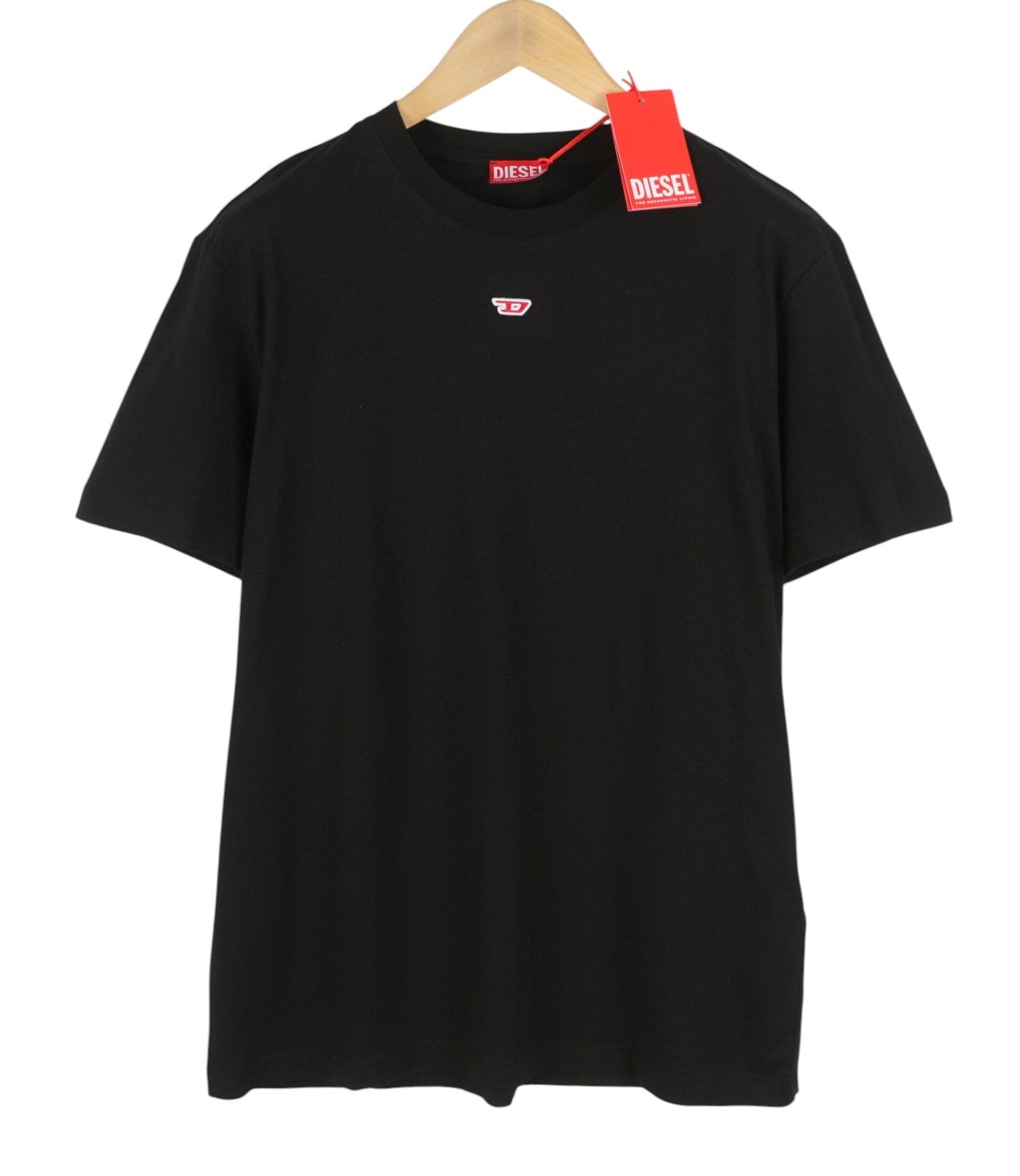 DIESEL T-Diegor-D Men T-Shirt XL Black Cotton Tricot Crew Neck Short Sleeve