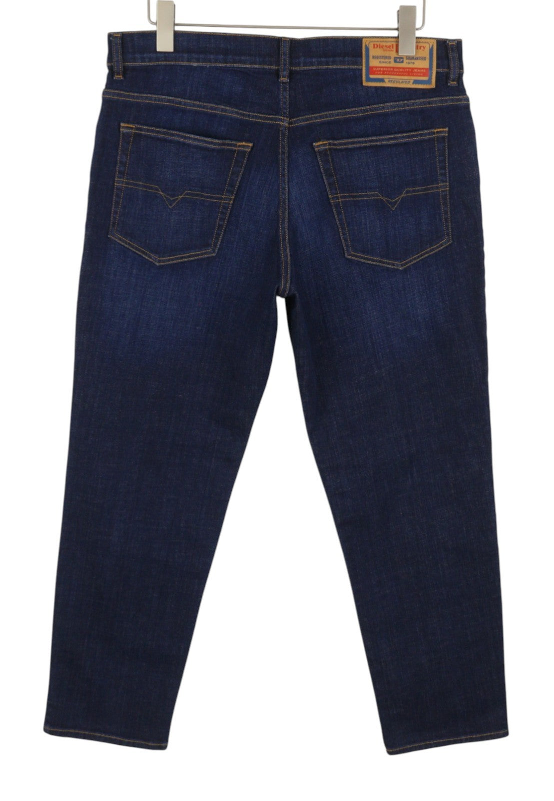 DIESEL 2023 D-Finitive 09F89 Men Jeans W34/L30 Blue Faded Tapered Fit RRP150