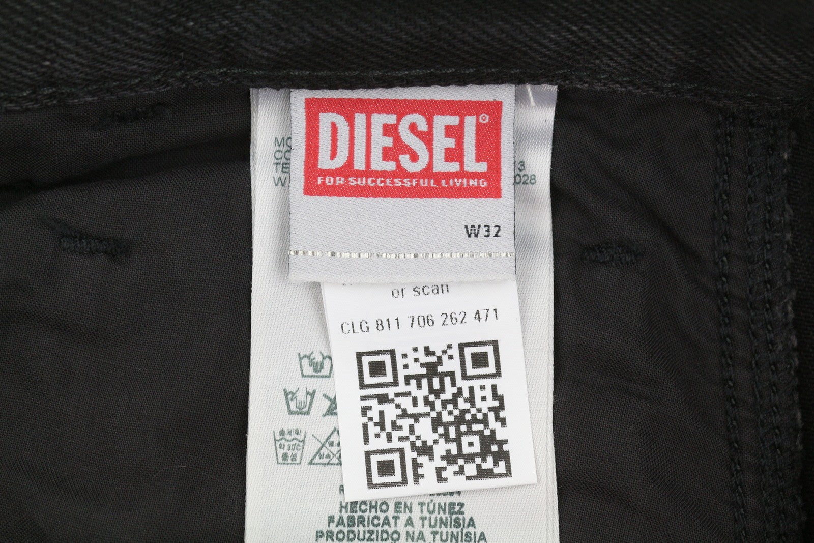 DIESEL D-Shift 09J96 Men Jeans W32/L30 Black Relaxed Fit Wide Leg Unisex RRP325
