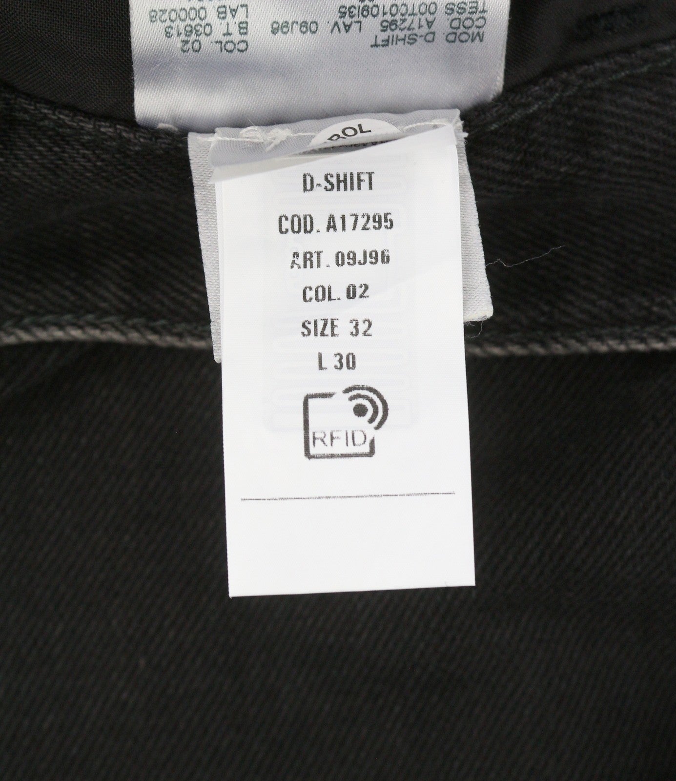 DIESEL D-Shift 09J96 Men Jeans W32/L30 Black Relaxed Fit Wide Leg Unisex RRP325