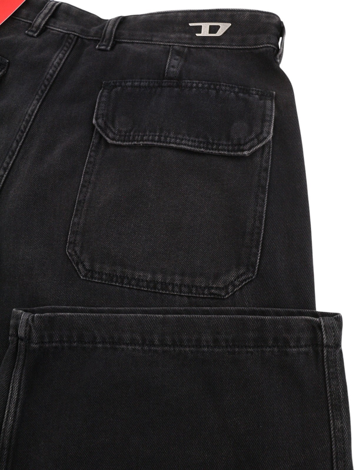 DIESEL D-Shift 09J96 Men Jeans W32/L30 Black Relaxed Fit Wide Leg Unisex RRP325