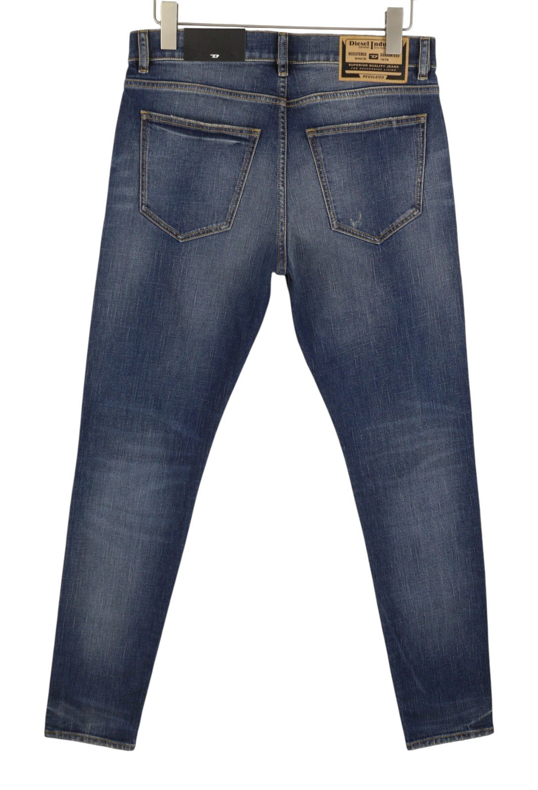 DIESEL 2019 D-Strukt R8I0C Men Jeans W32/L34 Blue Faded Distress Slim RRP250