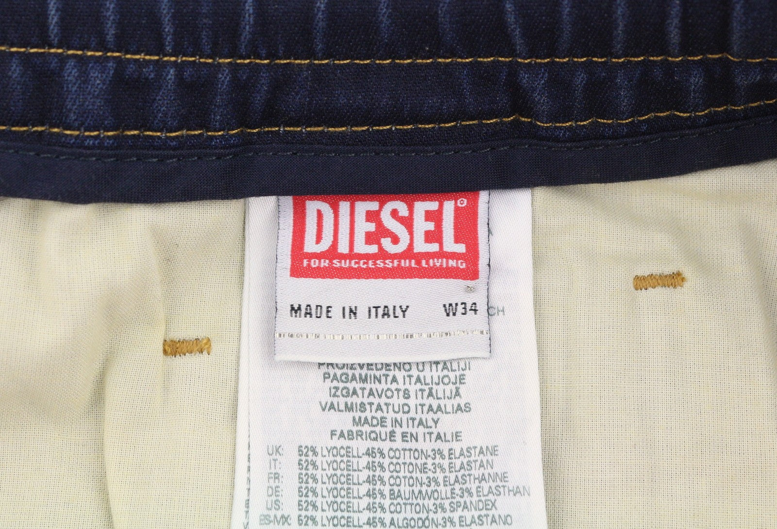 DIESEL 2060 D-Strukt Jogg 068JD Men Jeans W34 Blue Faded Distress RRP295