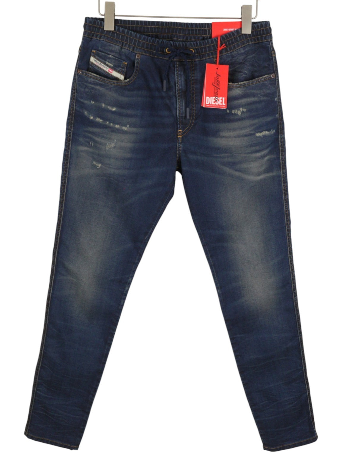 DIESEL 2060 D-Strukt Jogg 068JD Men Jeans W34 Blue Faded Distress RRP295