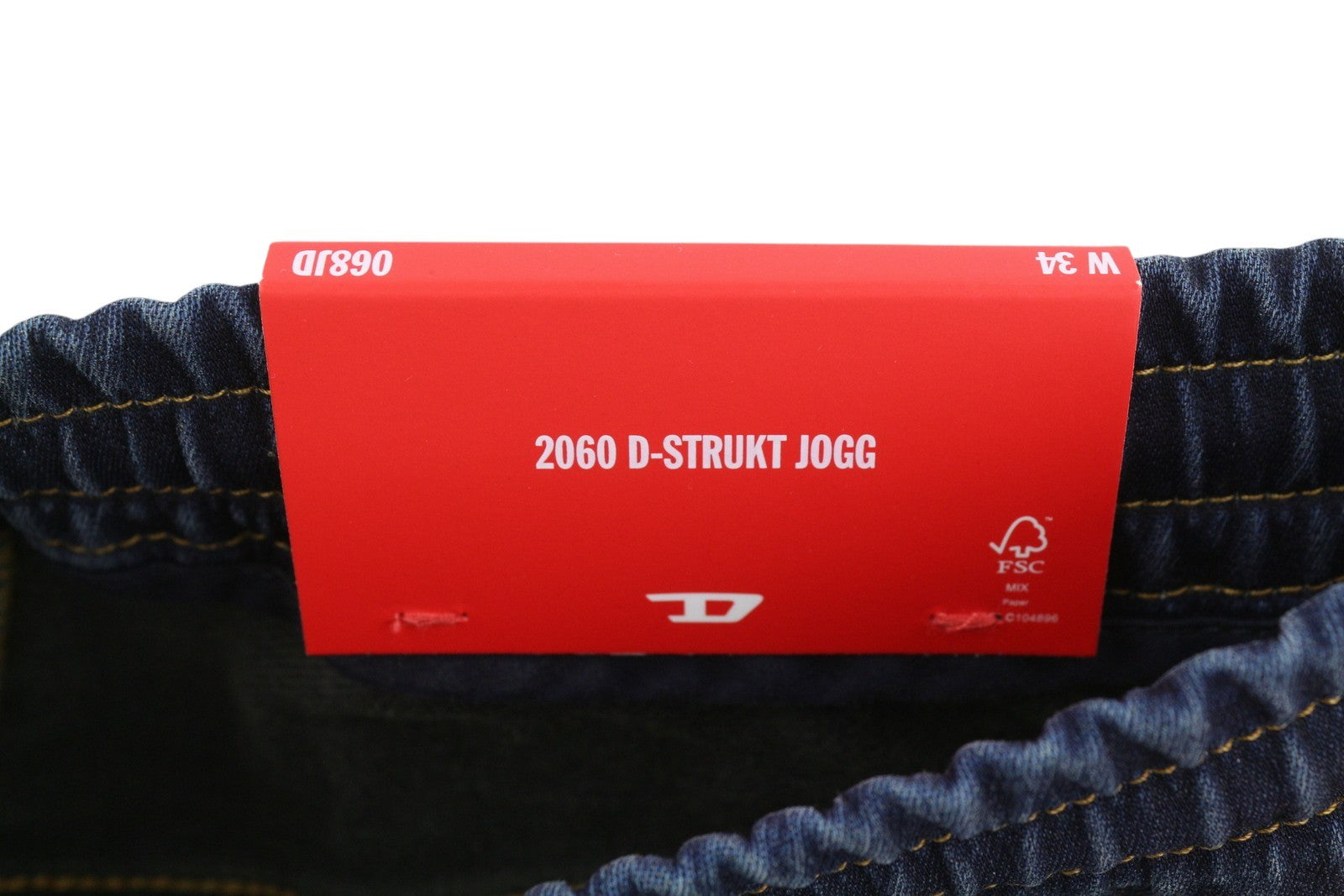 DIESEL 2060 D-Strukt Jogg 068JD Men Jeans W34 Blue Faded Distress RRP295
