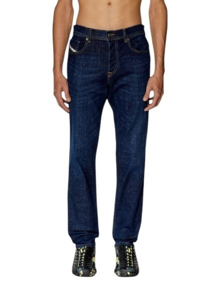 DIESEL 2023 D-Finitive 09F89 Men Jeans W32/L32 Blue Faded Tapered Fit RRP150