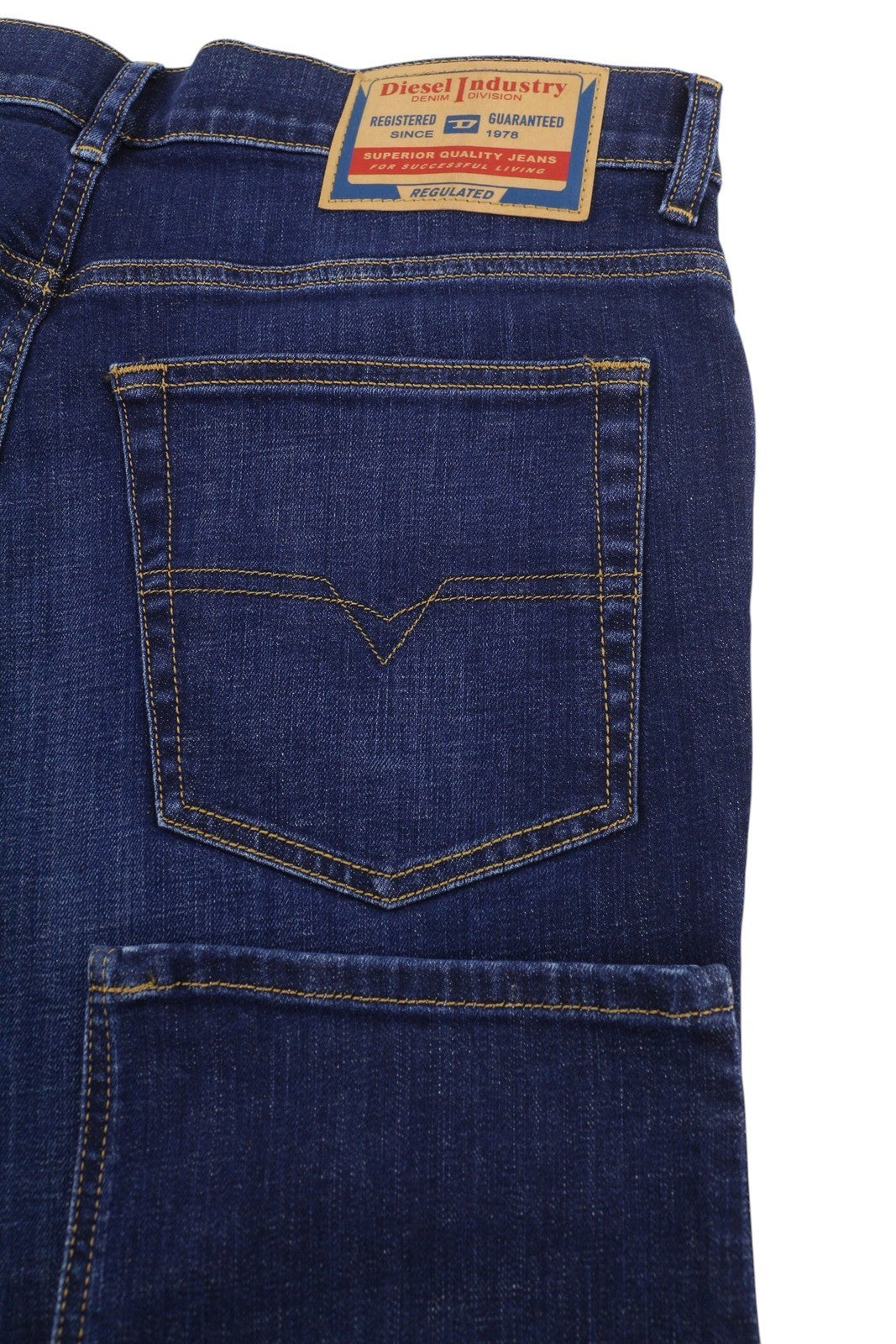 DIESEL 2023 D-Finitive 09F89 Men Jeans W32/L32 Blue Faded Tapered Fit RRP150