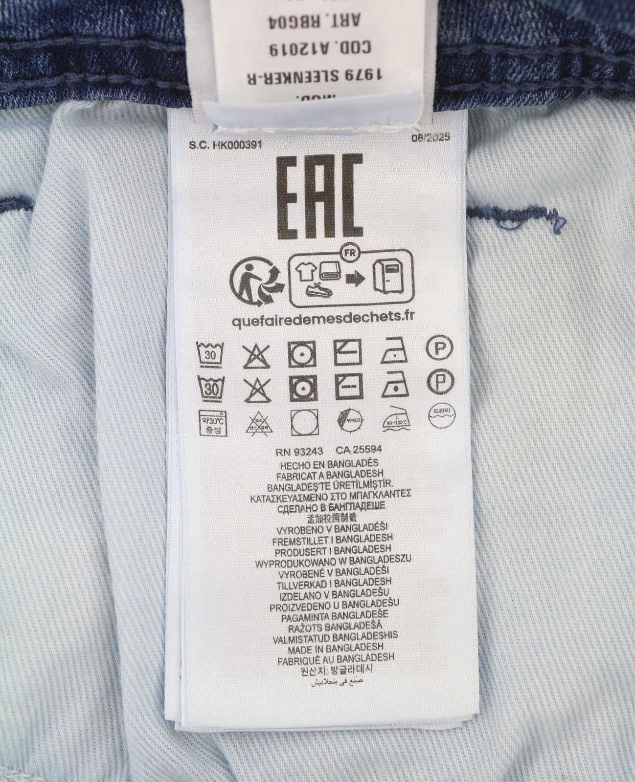 DIESEL 1979 Sleenker RBG04 Men Jeans W34/L32 Blue Distress Faded Skinny RRP195