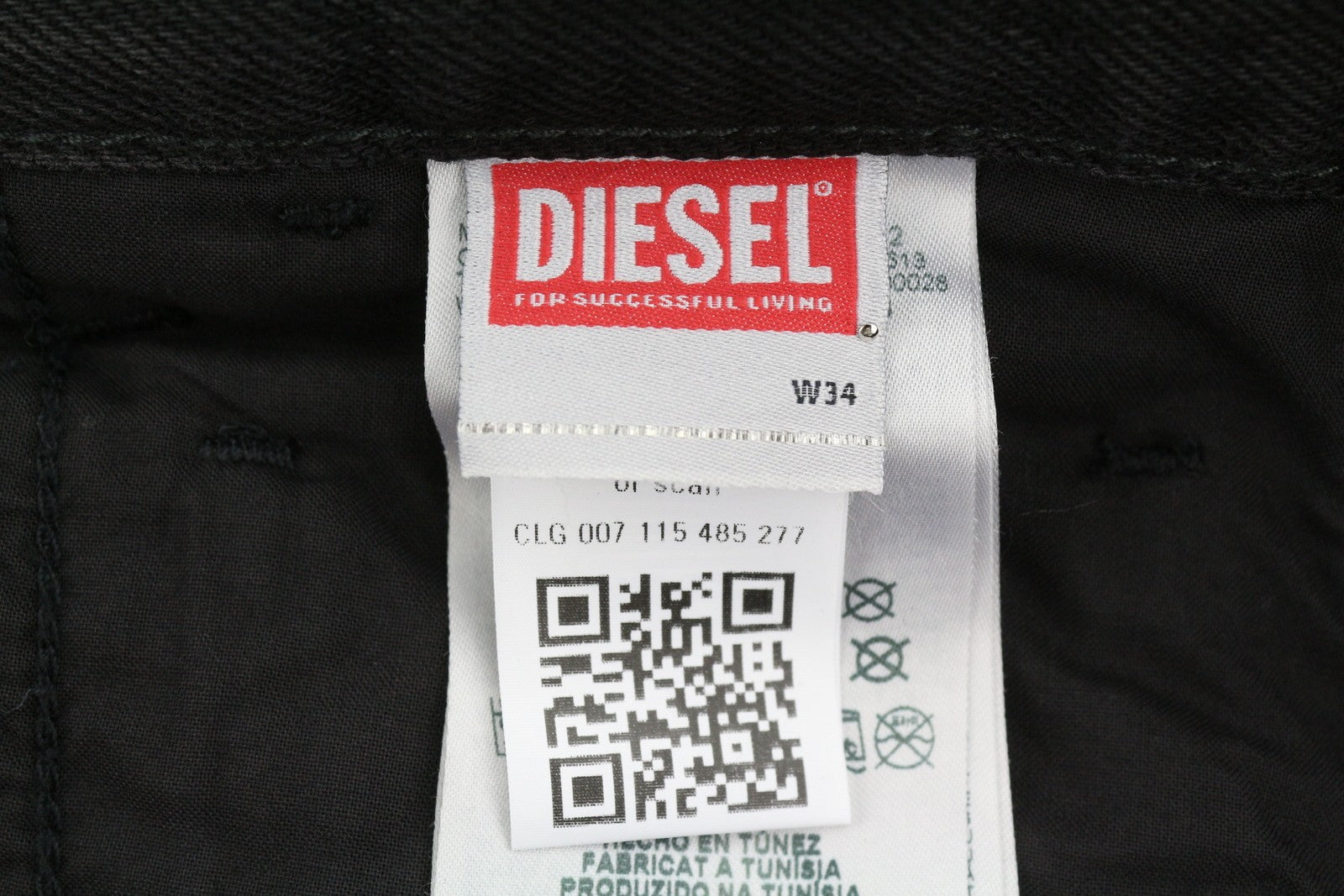 DIESEL D-Shift 09J96 Men Jeans W34/L30 Black Relaxed Fit Wide Leg Unisex RRP325