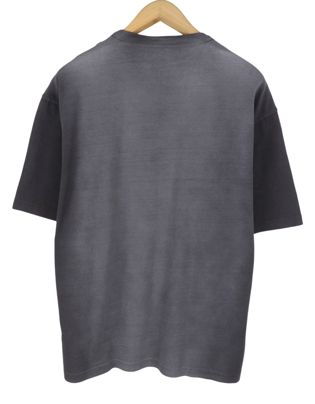 DIESEL T-Wash-Q1 Men T-Shirt L Grey Faded Patterned Oversized Short Sleeve