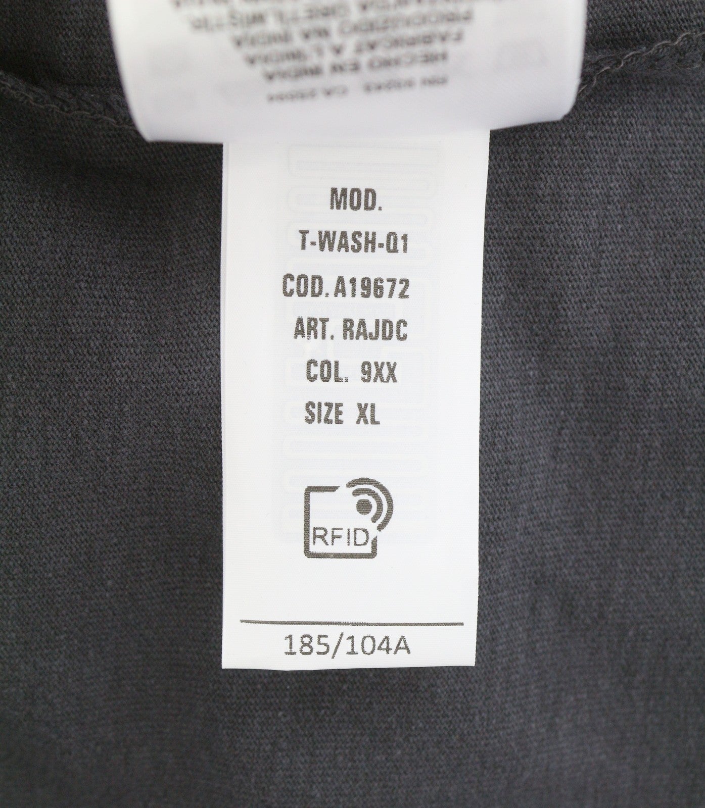 DIESEL T-Wash-Q1 Men T-Shirt XL Grey Faded Patterned Oversized Short Sleeve