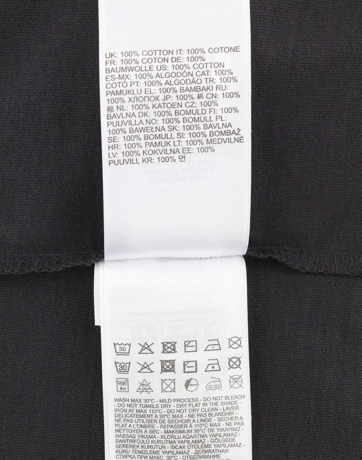 DIESEL T-Wash-Q1 Men T-Shirt L Grey Faded Patterned Oversized Short Sleeved
