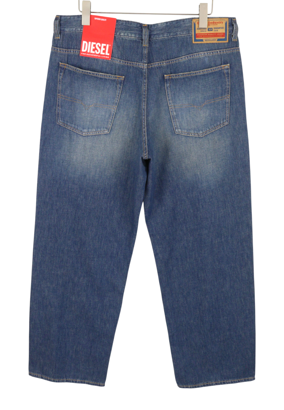 DIESEL 2001 D-Macro 0NJAN Men Jeans W33/L32 Blue Loose Fit Straight Leg RRP175