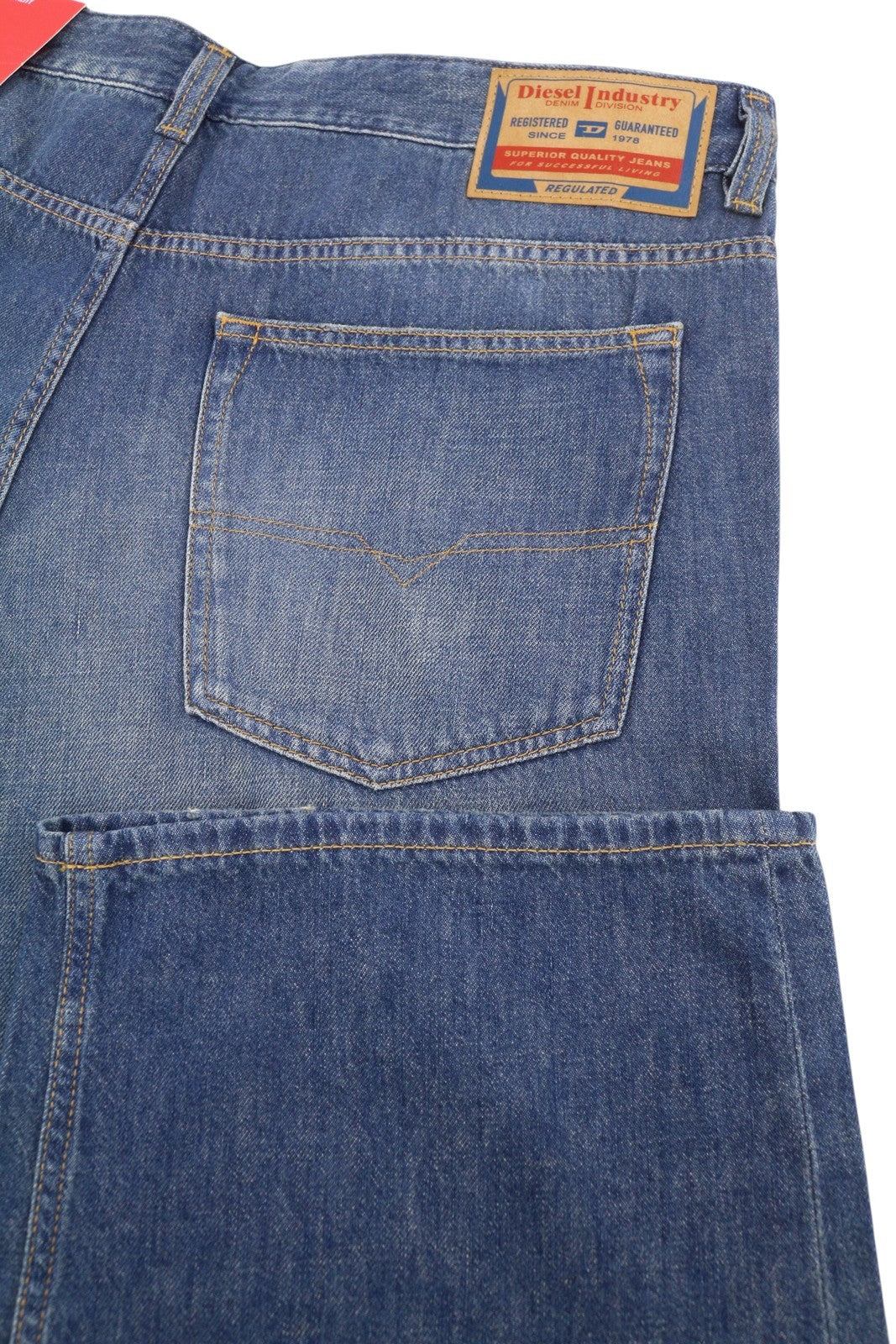 DIESEL 2001 D-Macro 0NJAN Men Jeans W33/L32 Blue Loose Fit Straight Leg RRP175