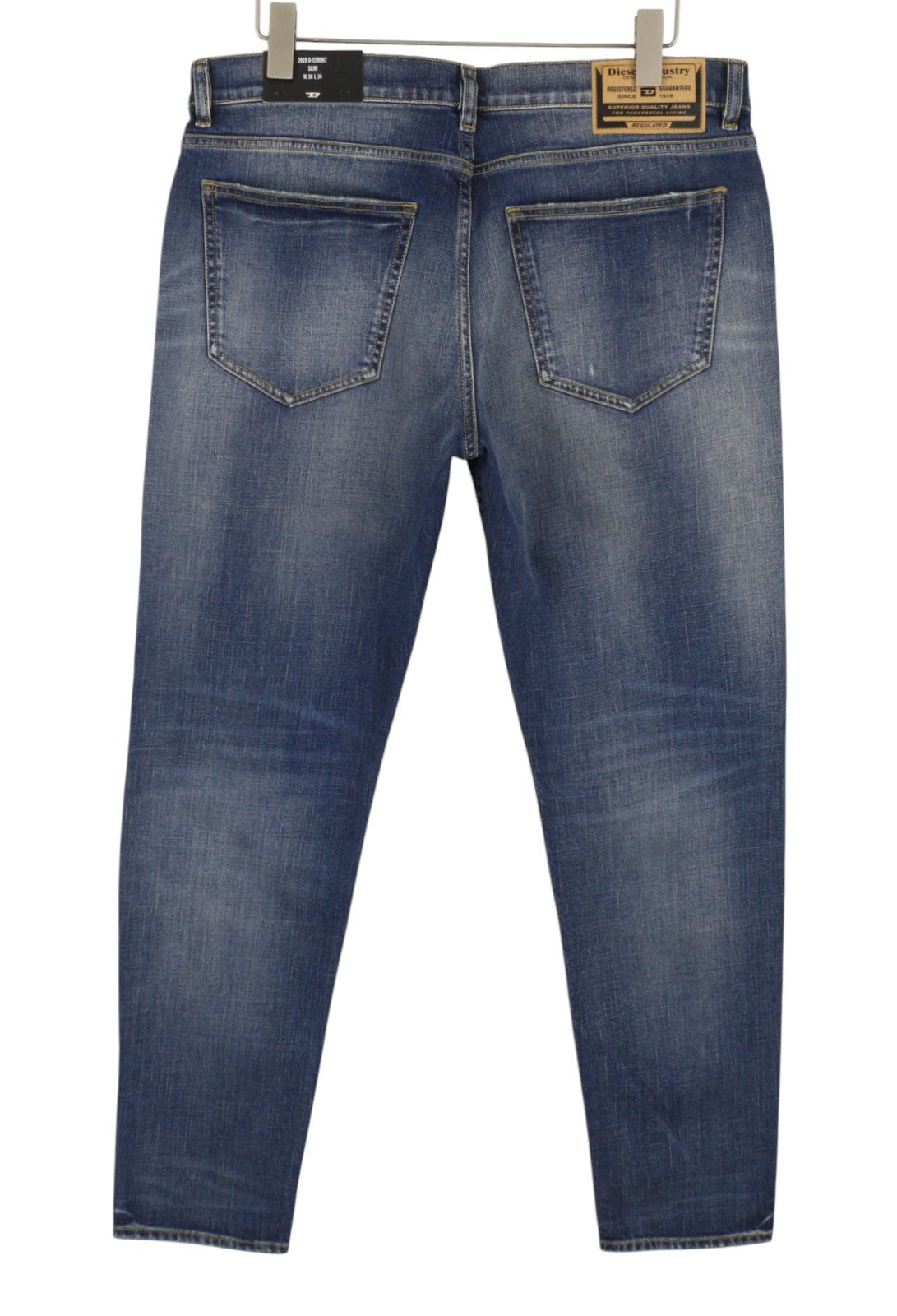 DIESEL 2019 D-Strukt R8I0C Men Jeans W36/L34 Blue Faded Distress RRP250