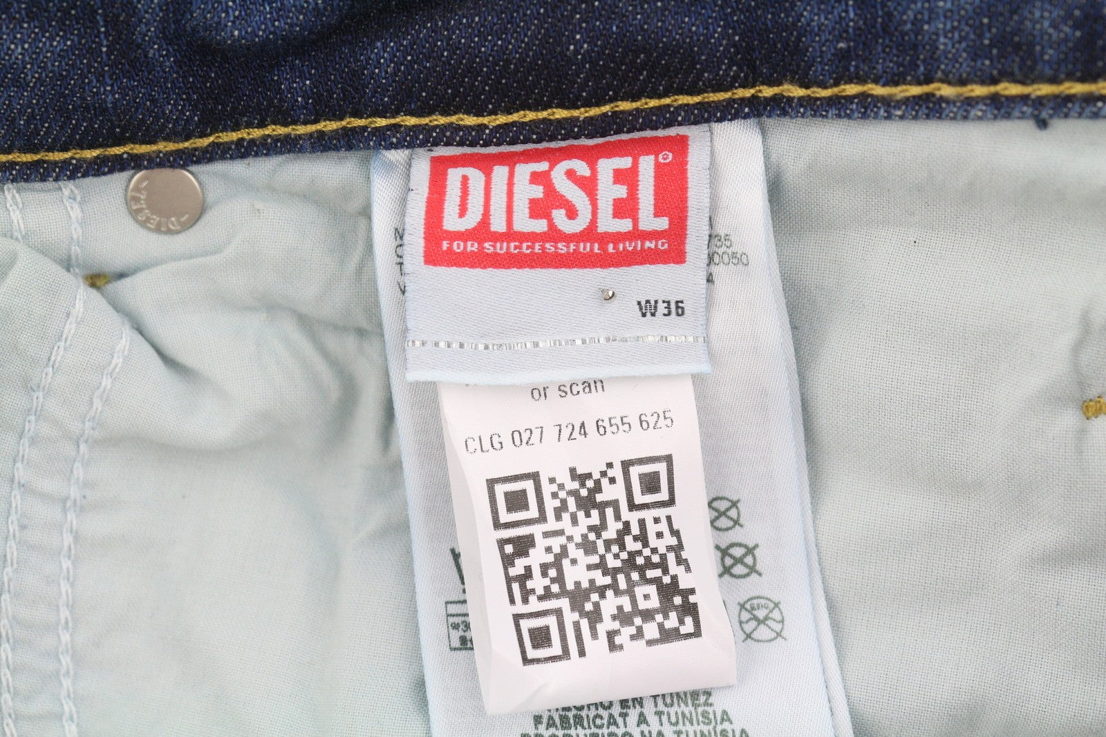DIESEL 2019 D-Strukt R8I0C Men Jeans W36/L34 Blue Faded Distress RRP250