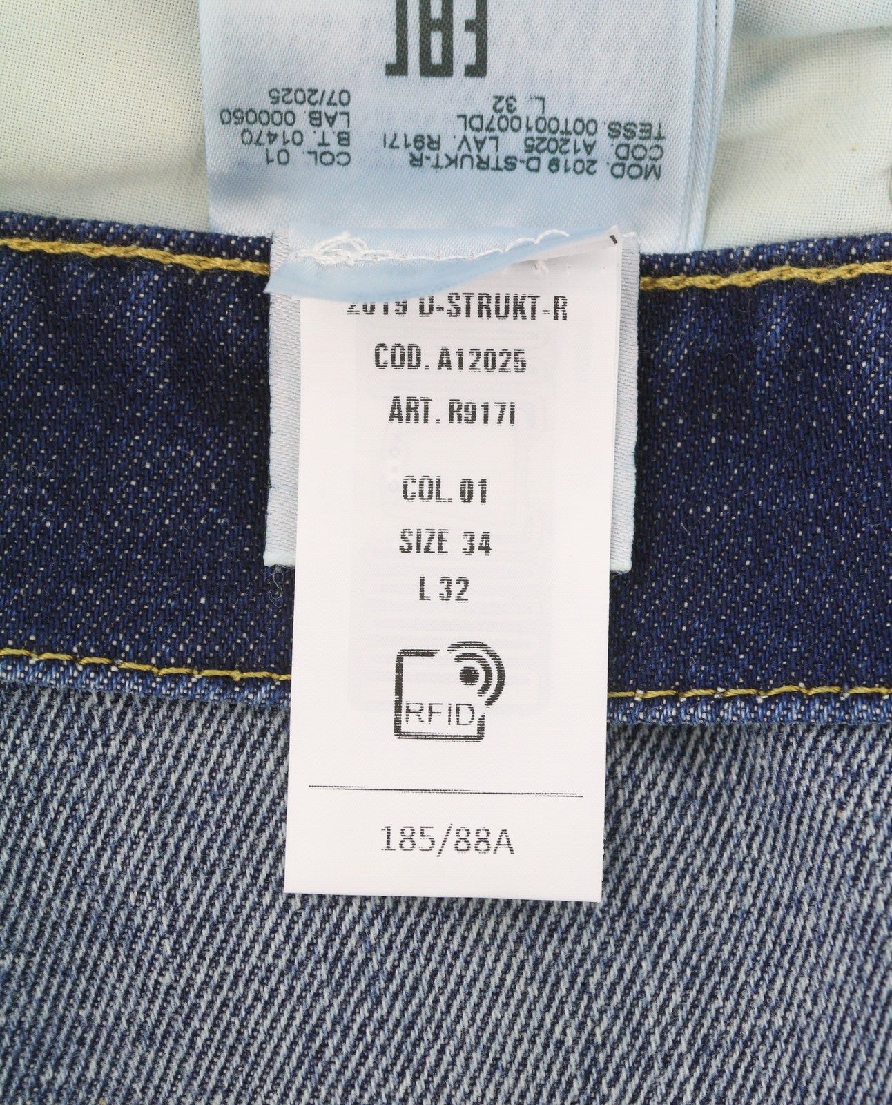 DIESEL 2019 D-Strukt R917I Men Jeans W34/L32 Blue Faded Distress Slim RRP195