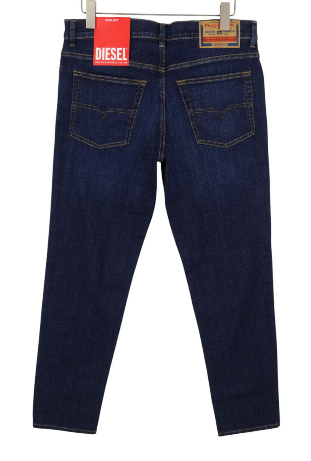 DIESEL 2023 D-Finitive 09F89 Men Jeans W32/L32 Blue Faded Tapered Leg RRP150