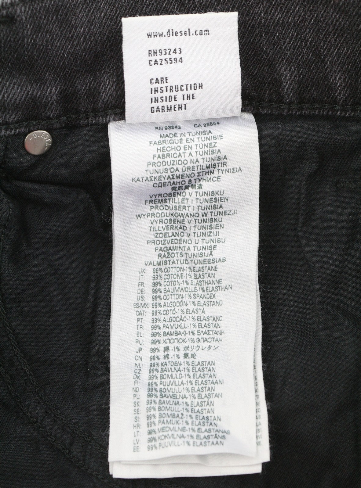 DIESEL 2019 D-Strukt 09E94 Men's Jeans W30/L32 Grey Whiskers Faded Slim Fit