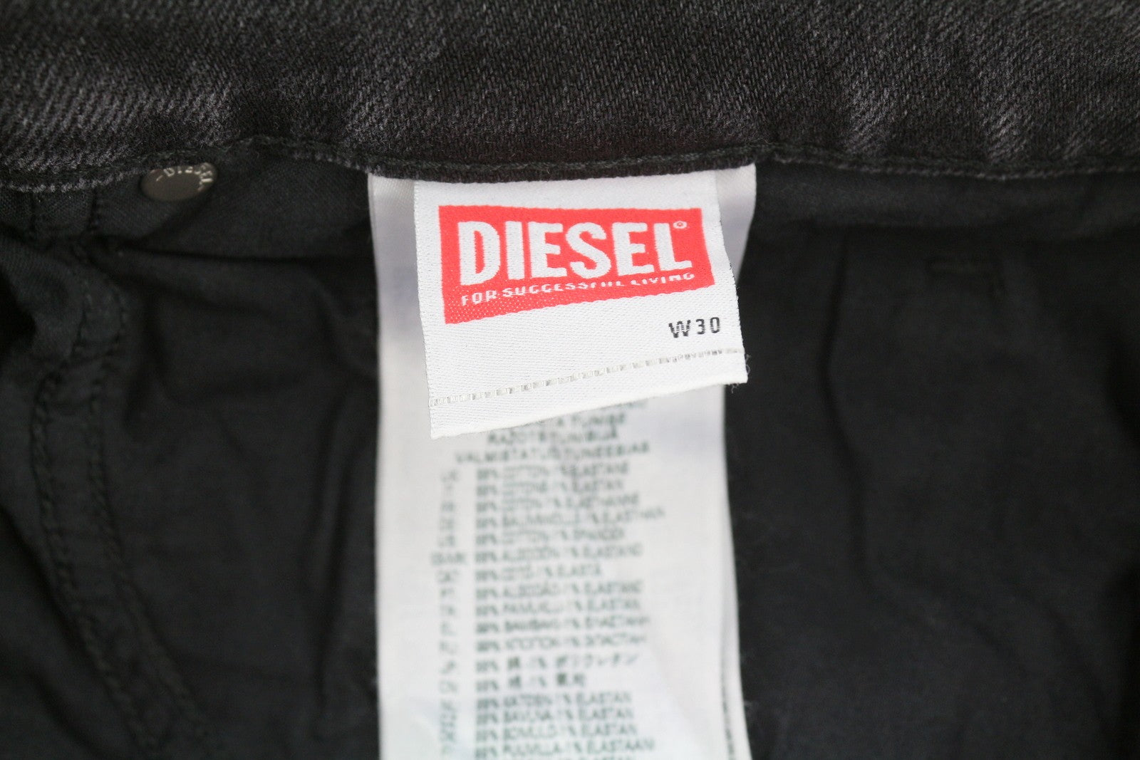 DIESEL 2019 D-Strukt 09E94 Men's Jeans W30/L32 Grey Whiskers Faded Slim Fit