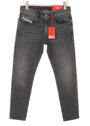DIESEL 2019 D-Strukt 09C47 Men's Jeans W30/L34 Grey Whiskers Faded Slim Fit