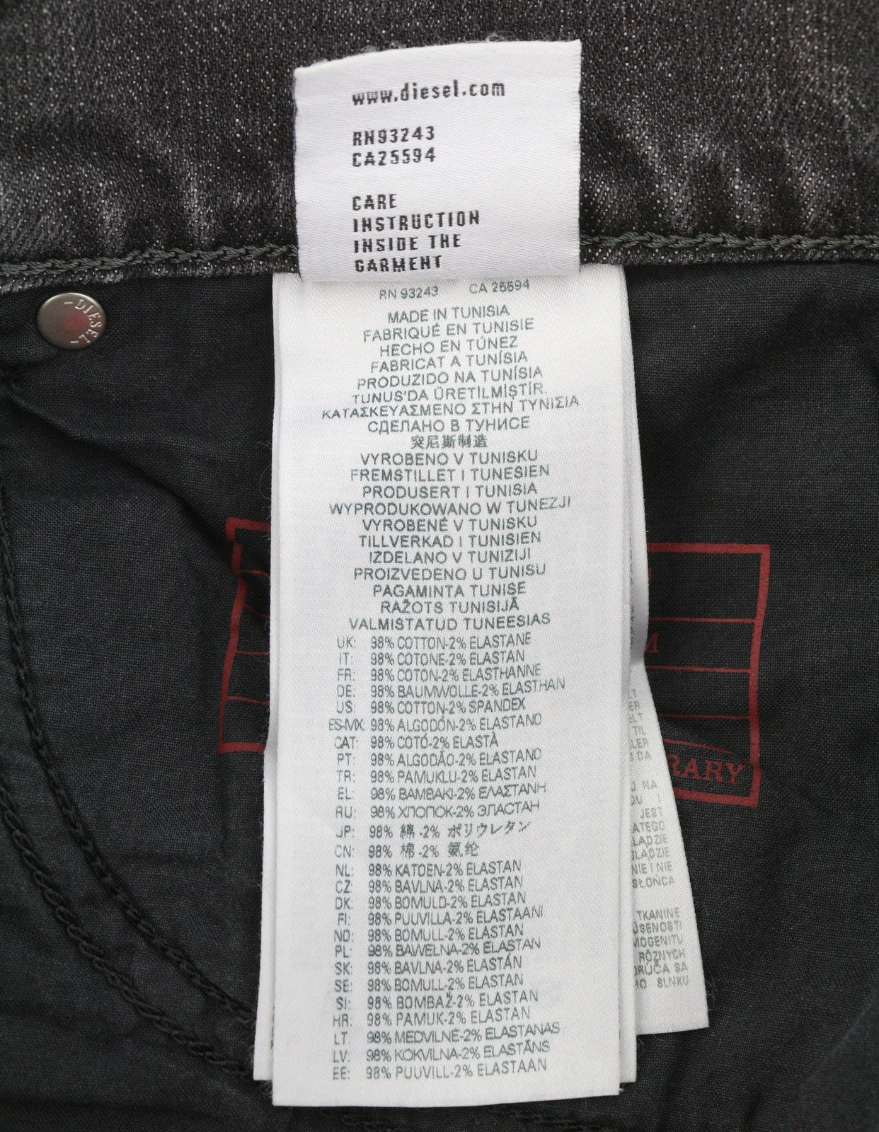 DIESEL 2019 D-Strukt 09C47 Men's Jeans W30/L34 Grey Whiskers Faded Slim Fit