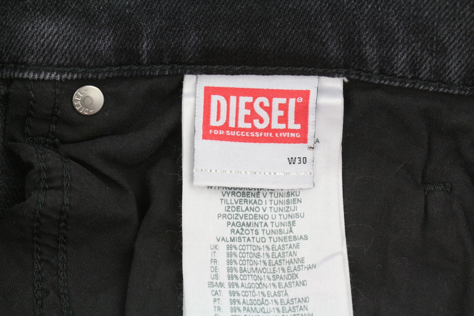 DIESEL 2020 D-Viker 09E94 Men's Jeans W30/L32 Grey Faded Regular Straight Leg