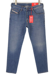 DIESEL D-Yennox 09G83 Men's Jeans W30/L32 Blue Whiskers Faded Regular Tapered
