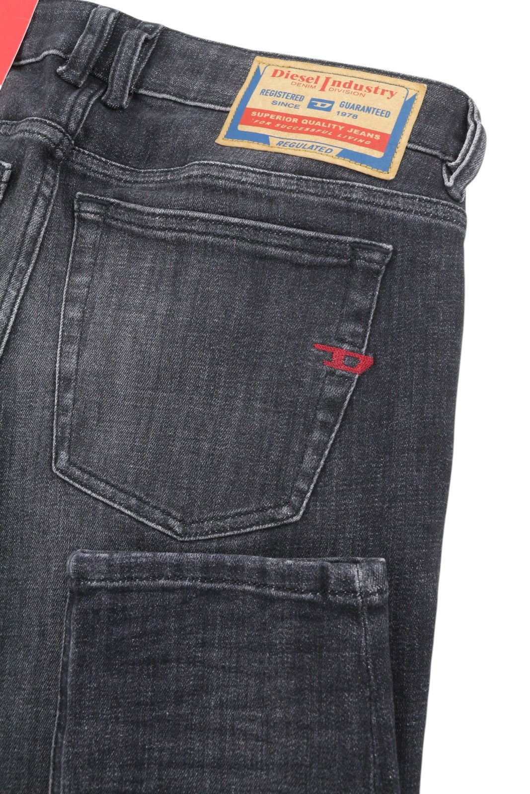 DIESEL 1979 Sleenker 09G36 Men's Jeans W30/L32 Black Faded Low Waist Skinny Fit