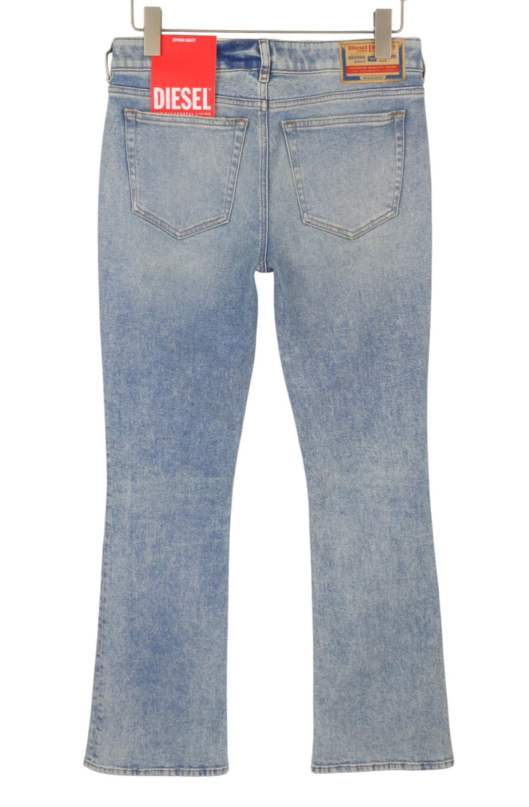 DIESEL 1969 D-Ebbey 09E86 Women's Jeans W30/L32 Blue Faded Low Waist Bootcut