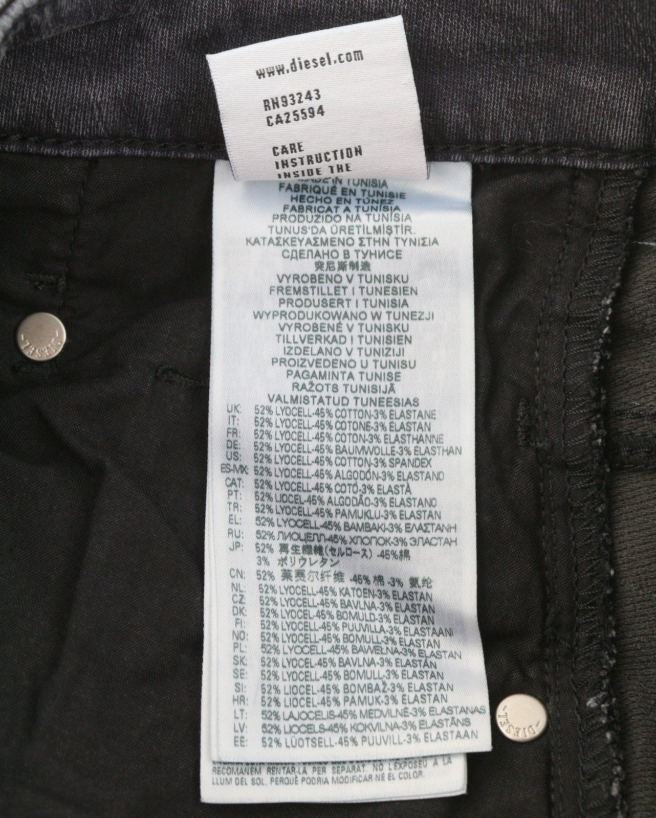 DIESEL D-Fayza-B Jogg 068FP Women's Jeans W25 Grey Faded Distress Cropped Denim