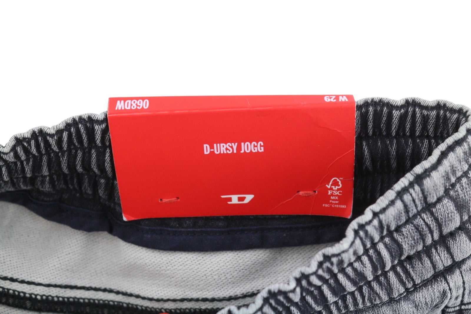 DIESEL D-Ursy Jogg 068DW Women's Jeans W29 Grey Whiskers Faded Cargo Denim