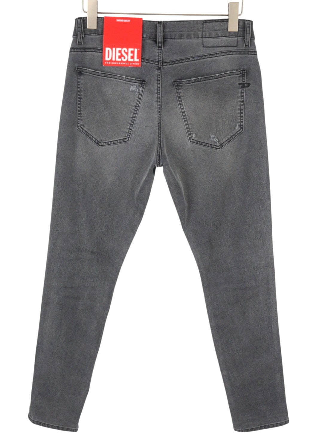 DIESEL D-Strukt Jogg 068CN Men's Jeans W30 Blue Faded Distress Zip Fly Skinny