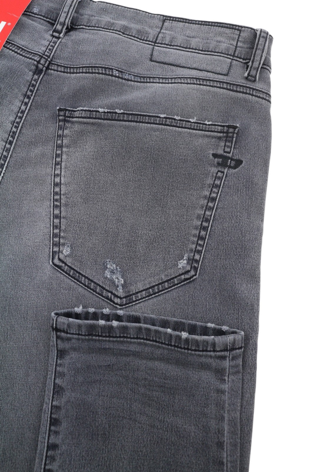 DIESEL D-Strukt Jogg 068CN Men's Jeans W30 Blue Faded Distress Zip Fly Skinny