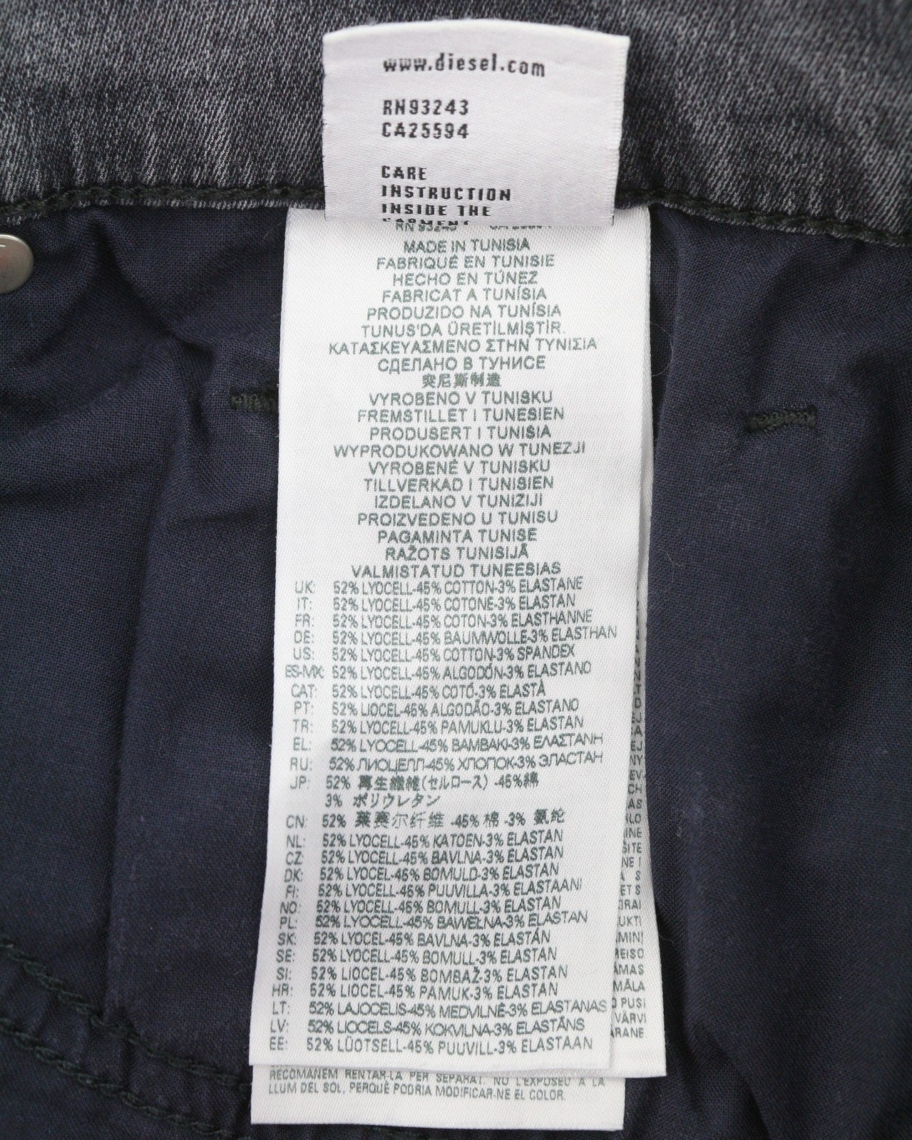 DIESEL D-Strukt Jogg 068CN Men's Jeans W30 Blue Faded Distress Zip Fly Skinny