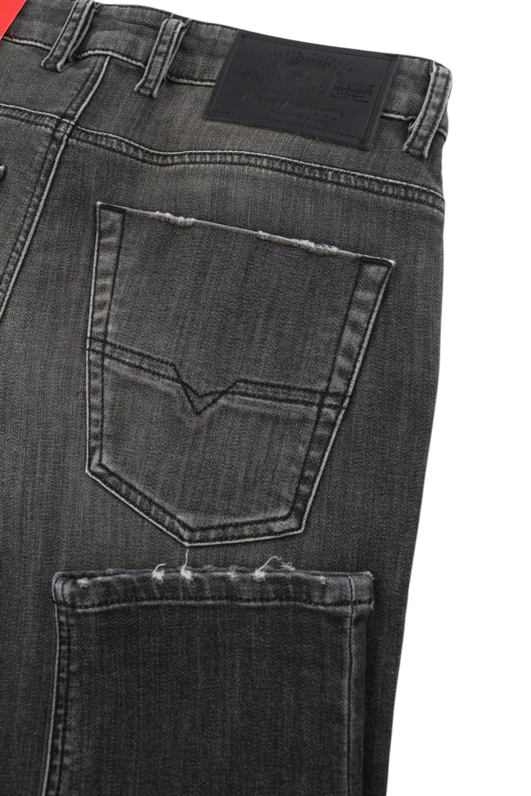 DIESEL Krooley Jogg 09F01 Men's Jeans W28/L32 Black Whiskers Faded Slim Fit