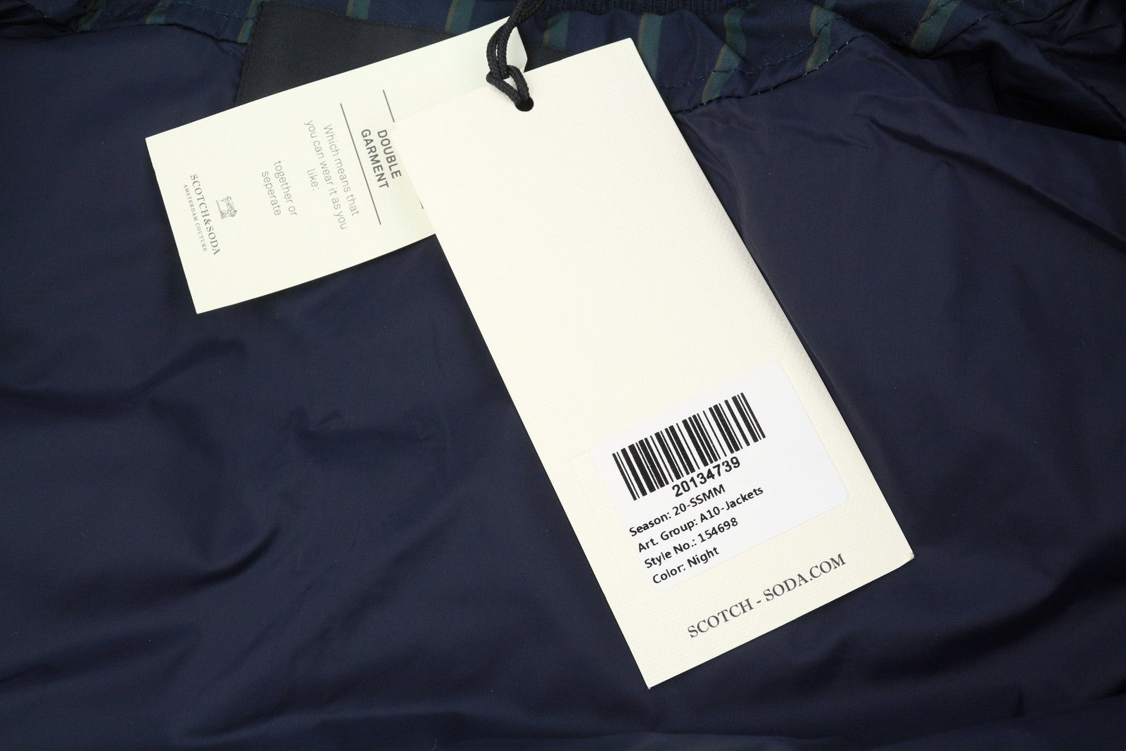 SCOTCH & SODA Men's Jacket M Dark Blue Double Garment Hidden Button Mid-Length