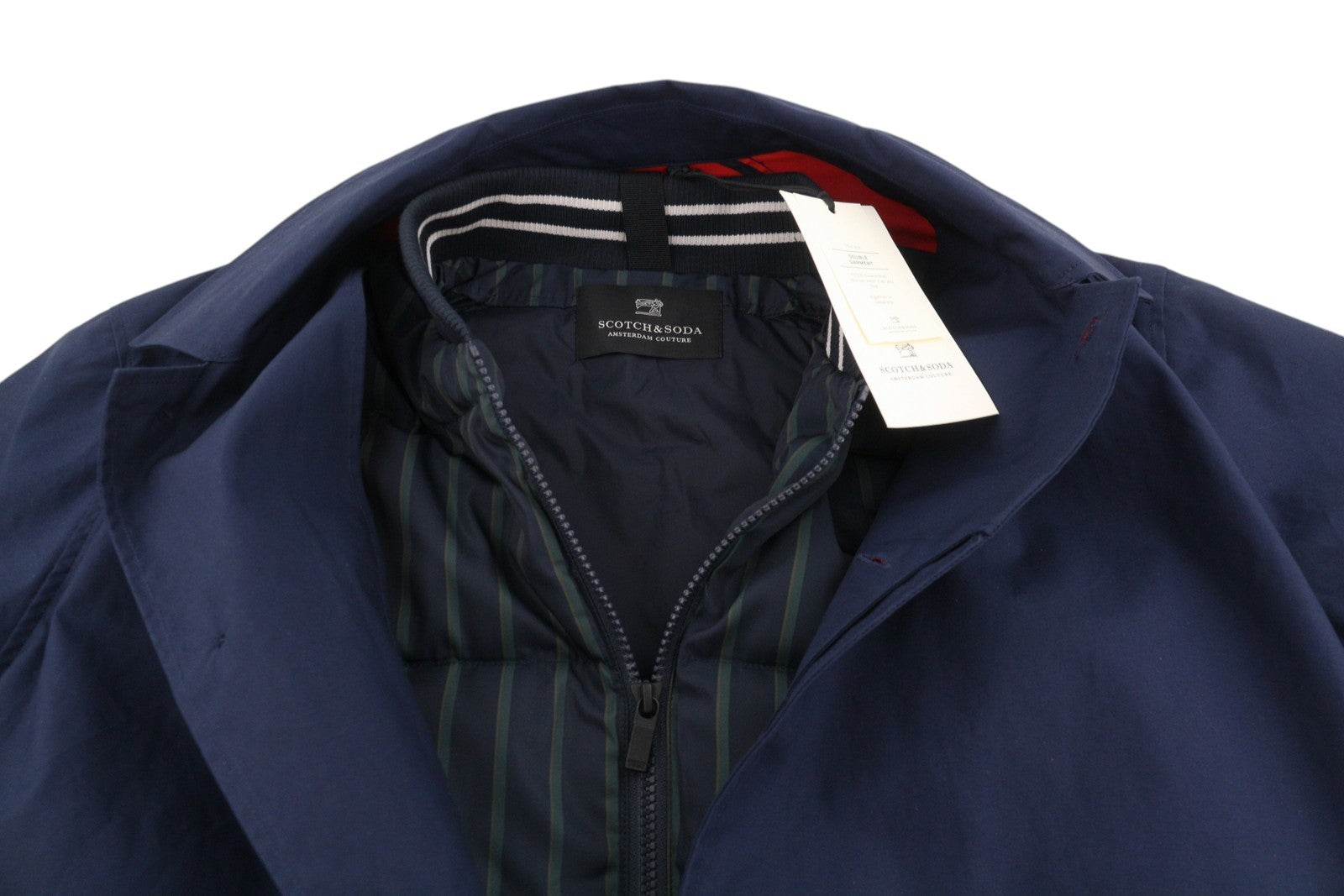 SCOTCH & SODA Men's Jacket M Dark Blue Double Garment Hidden Button Mid-Length